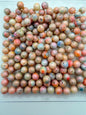 Round 10mm Pink Sunset Marble Luster