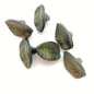 Button Leave 15x10mm Green Iris - BUTTON-0068-D