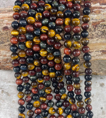 3-Color Tiger Eye, AA Round