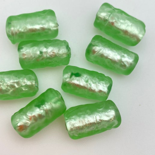 Baroque Tube 22x12mm Jadeite - YAYIN