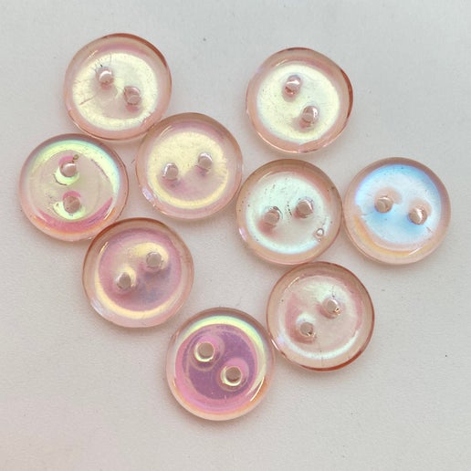 Button 12mm Pink AB - BUTTON-0066-B