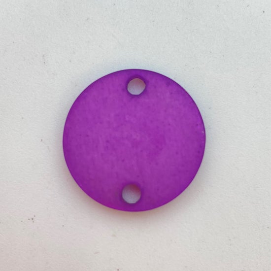 Laser Cut 2 hole link 20mm Violet