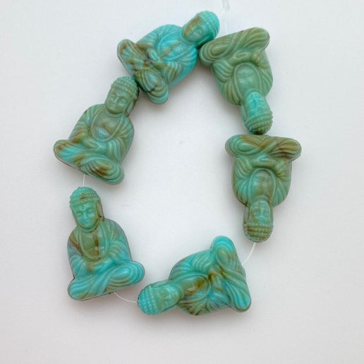 Buddha 28x18mm Turquoise Marble