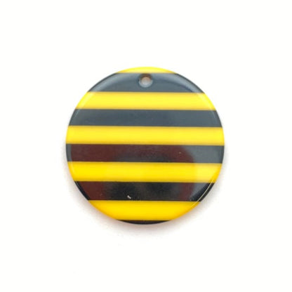 Circle Drop Striped 30mm Black/yellow