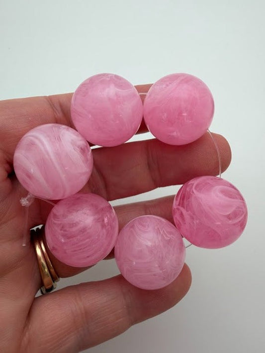 Round 22mm Rose Marble