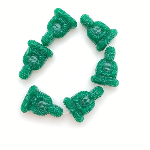 Buddha 28x18mm Dark Jade