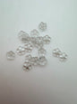 Vintage Glass Flower Cap 8mm Clear
