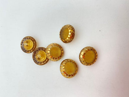 Button 12mm Amber/gold - BUTTON-0127-E