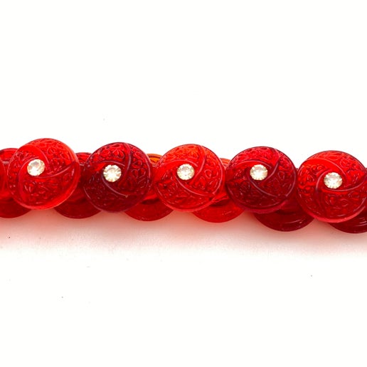 Button 10mm Ruby - BUTTON-0392-A