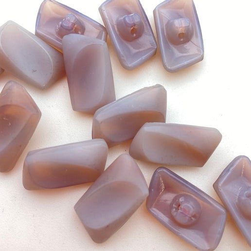 Button 18x14mm Purple opal - BUTTON-0426-B