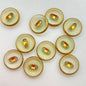 Button 13mm Mint/gold - BUTTON-0065-D