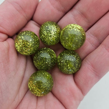 Glitter Round 16mm Kiwi