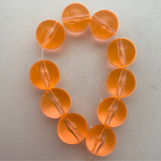 Round 12mm Tangerine Neon
