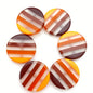 Layered Disk 25mm Multi Amber