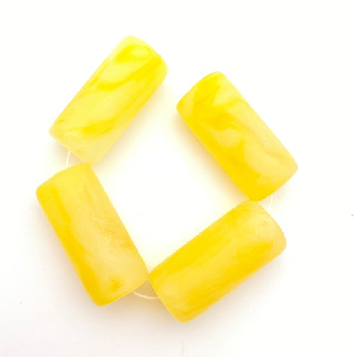 Barrel 30x15mm Lemon Matte - FY-0214-E