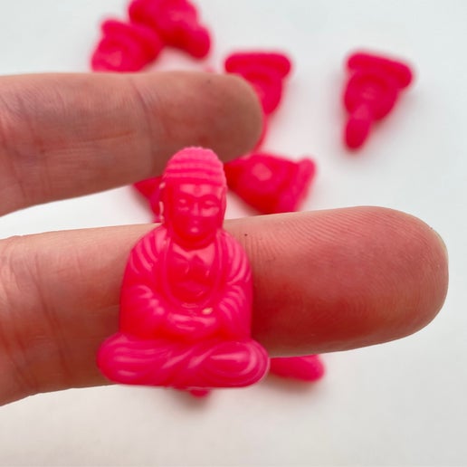 Buddha 25x18mm Pink Opaline