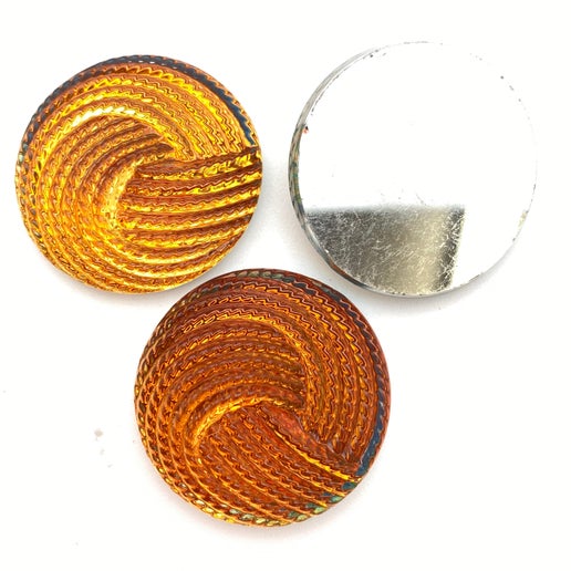 Cab Vintage Glass 26mm Topaz AB - CAB-0061-E