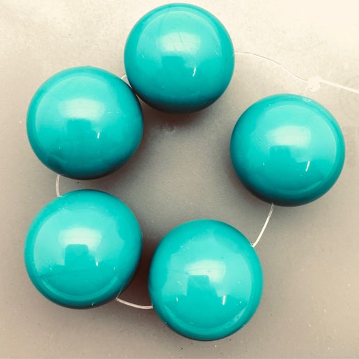 Round 22mm Vintage Teal