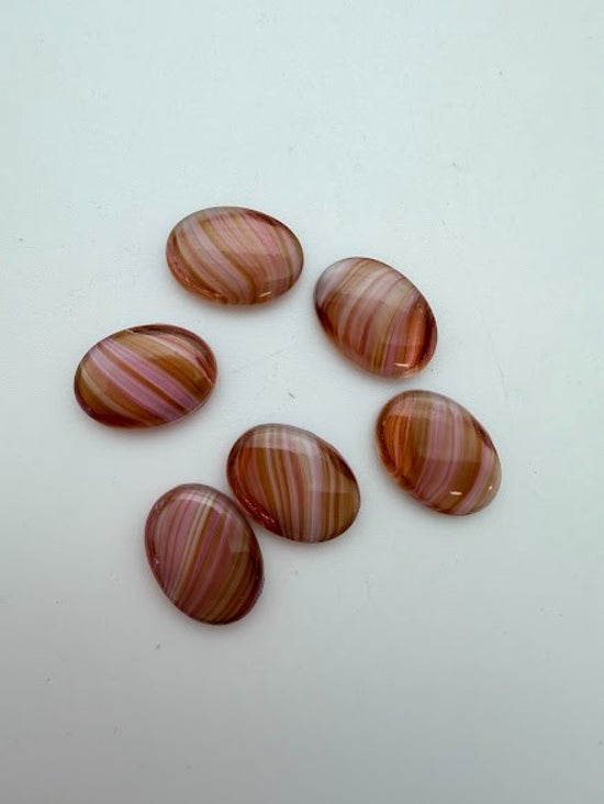 Cab Vintage Glass 18x14mm Multi