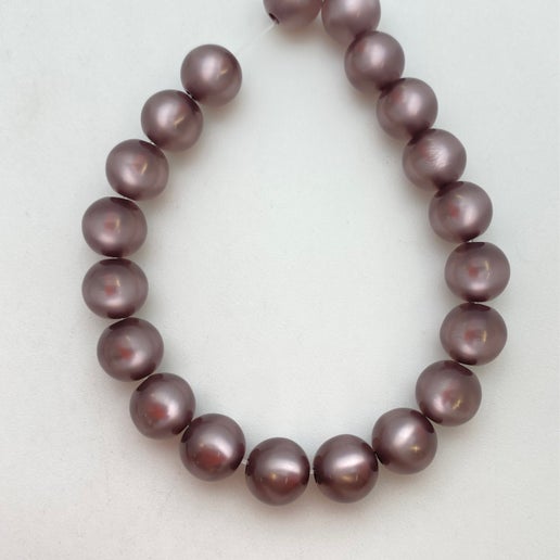 Moon glow Round 8mm Pewter