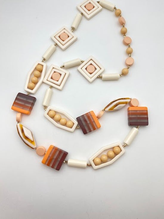Layered Square 25mm Amber