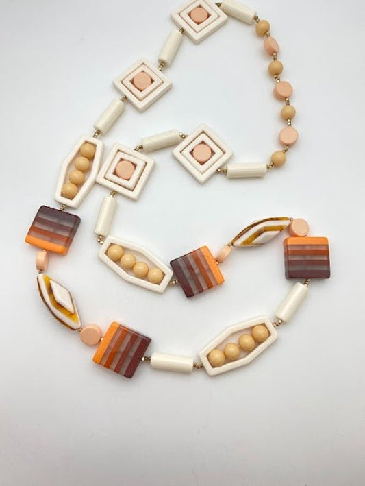 Layered Square 25mm Amber