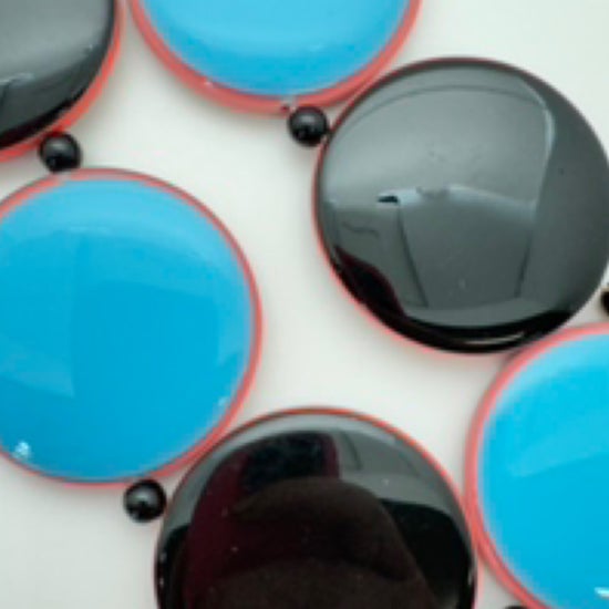 Layered Dome 45mm Black, pink, blue