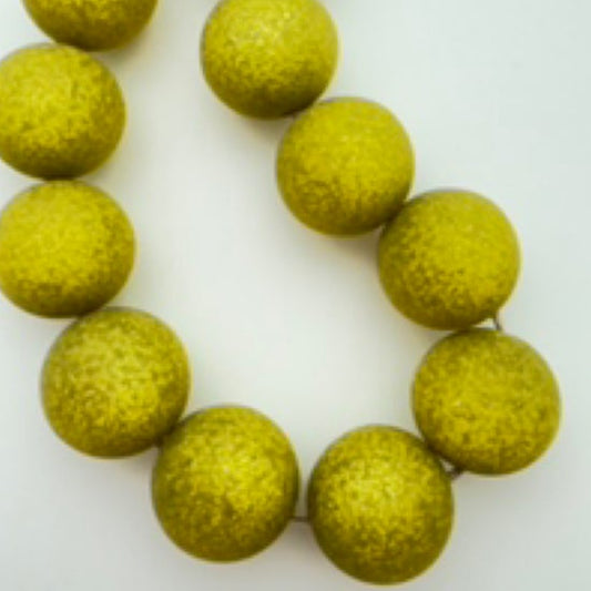Round 20mm Olive Satin