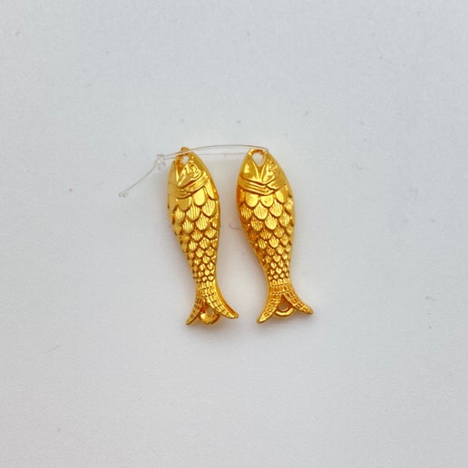 Fish Drop 28mm Gold