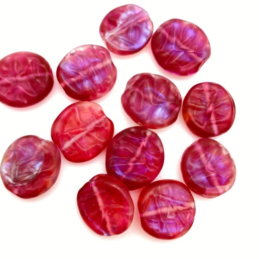 Baroque Flat 14mm Ruby Opal - YAYIN