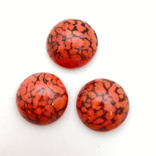 Cab Vintage Glass 18mm Coral - CAB-0208-A