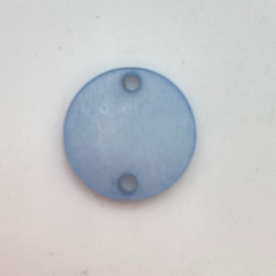 Laser Cut 2 hole link 20mm Slate Blue Matte