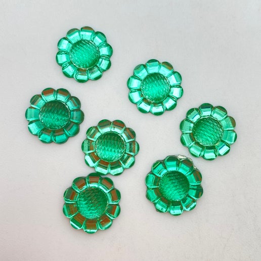 Cab Vintage Glass Emerald 16mm - CAB-0305-D