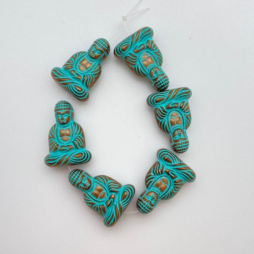 Buddha 25x18mm Patina