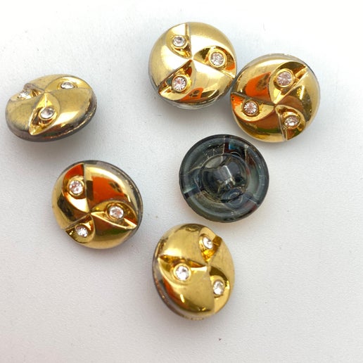 Button 14mm Gold - BUTTON-0163-E