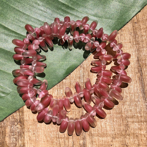 Pink & Clear Frosted Claw Beads - 50 Pieces