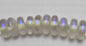 Purple Clear Dichroic Glass Rondelle Beads