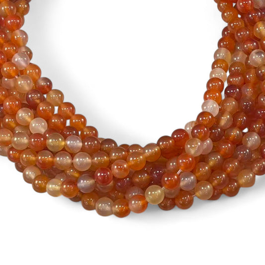 Carnelian aka Red Agate, Round 6mm 8mm