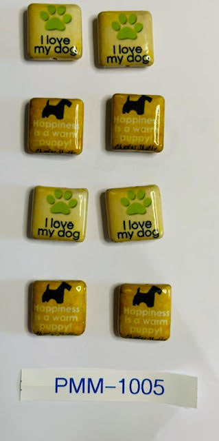 Decoupage Dogs prints 20mm square PMM-1005