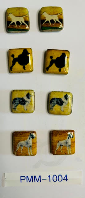 Decoupage Dogs prints 20mm square PMM-1004