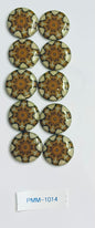 Decoupage Beads Kaleidoscope- brown mixed prints PMM-1014