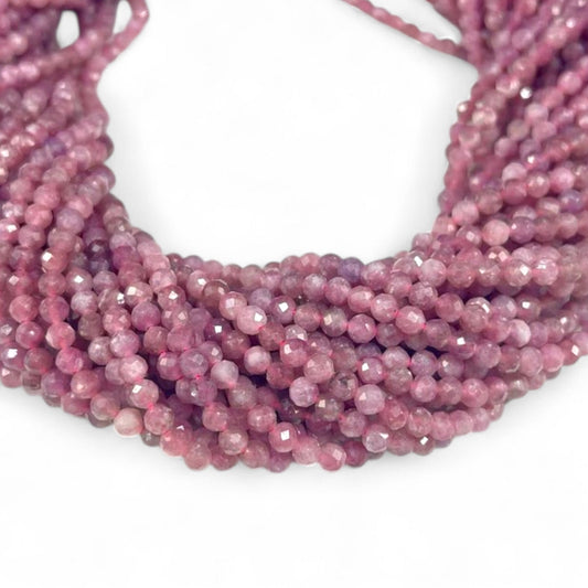 Pink Tourmaline 4mm Micro Faceted Round