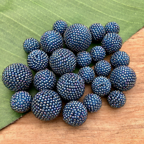 Winter Denim Beaded Beads - Solids