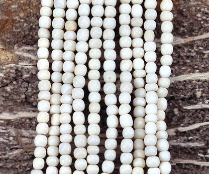 Cow Bone, Yak Bone Off Round 4.5-5mm 5.5-6mm